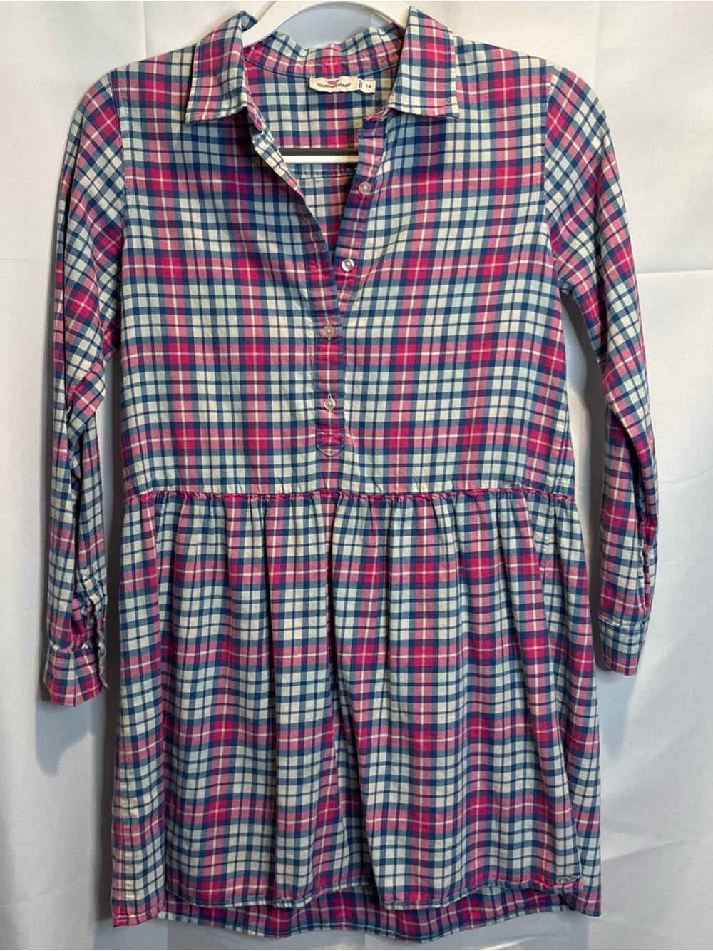 Vineyard Vines Pink and Blue Plaid Shirt